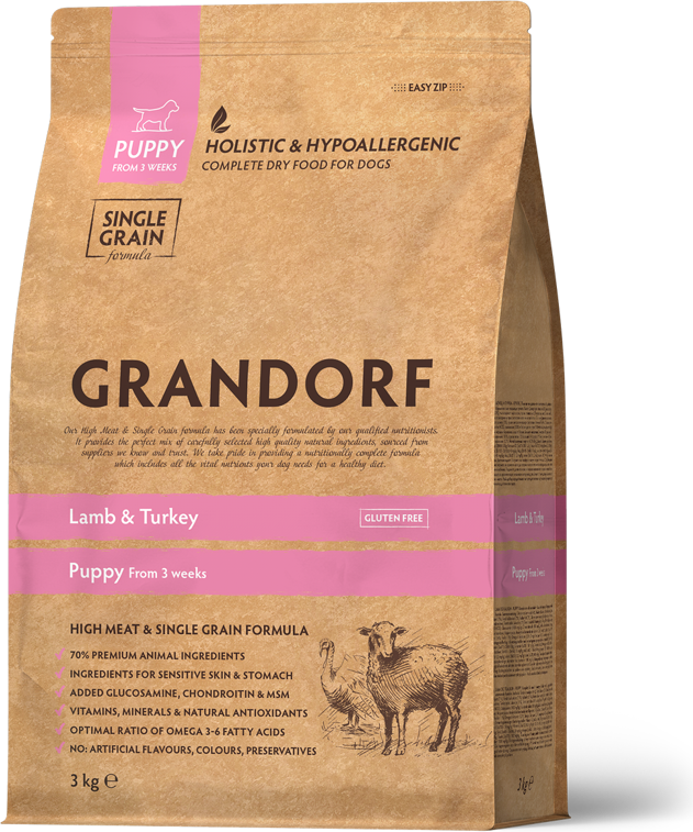 grandorf puppy lamb&turkey 3kg
