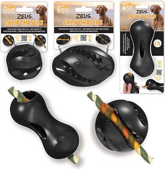 Zeus Rubber Dog Toys Stuffable Fillable Chewchasers