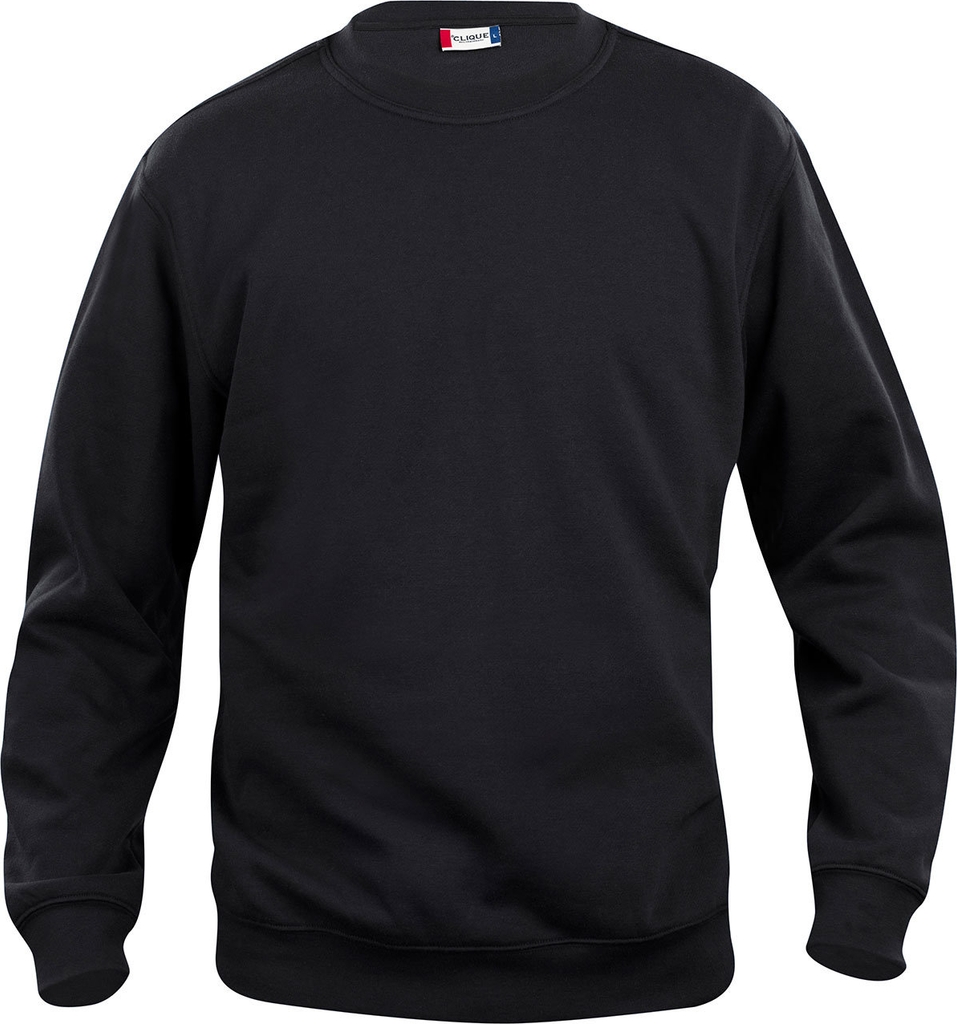 Clique Basic Roundneck collegegenser, sort, str. XS