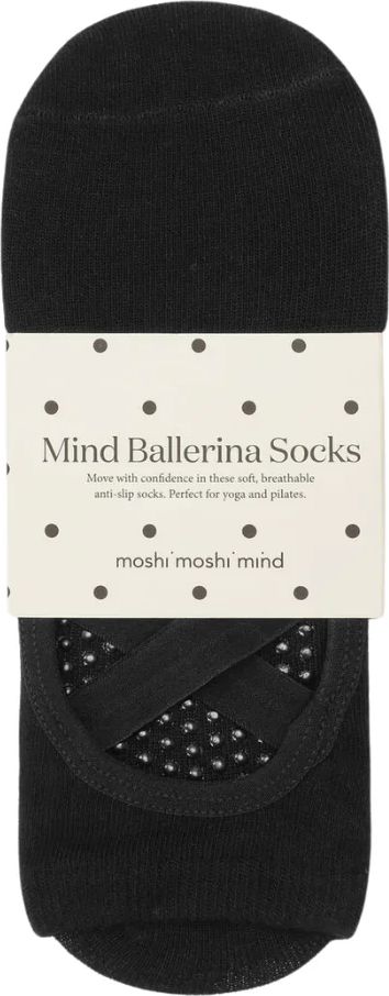 mind anti slip ballerinastrømper - sort