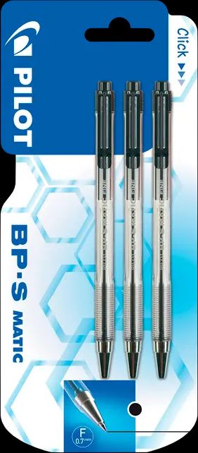 pilot bp-s matic kuglepen 3-pak - sort
