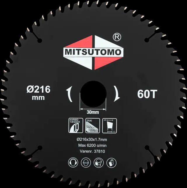 mitsutomo rundsavsklinge ø216 x 30 mm 60t