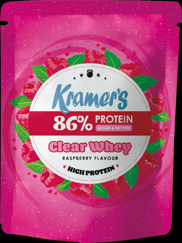 kramers clear whey proteinpulver, hindbær 300g