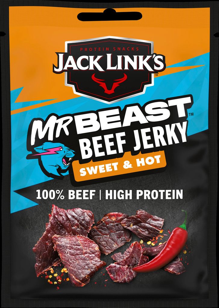 jack link's mrbeast beef jerky sweet & hot 60g