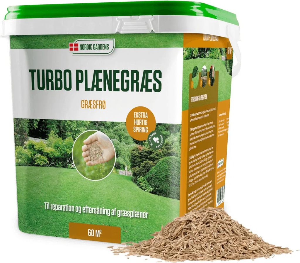 turbo plænegræs græsfrø - 60m2