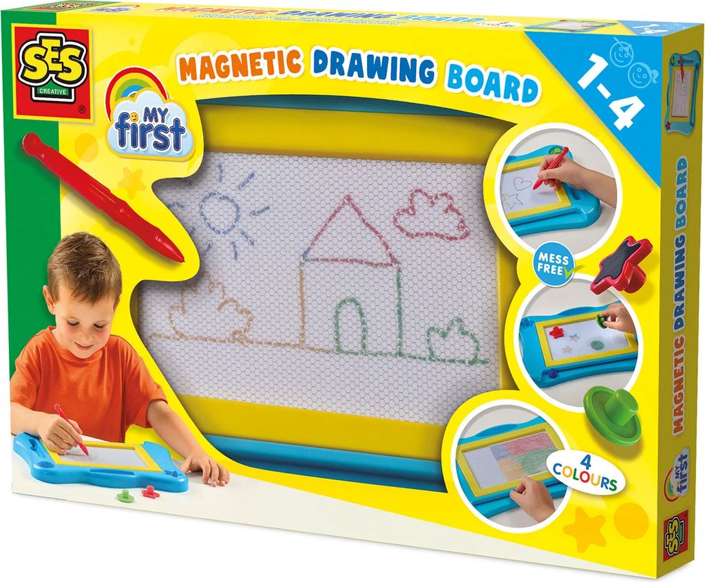 ses creative mit første, magnetisk tegnetavle med farver