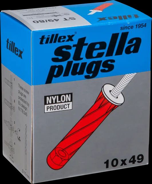 tillex plugs pan 5 x 80 mm - rød 25-pak