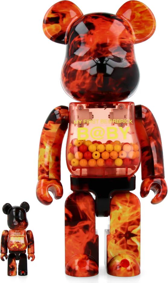 Bearbrick My First BaBy "Flame" 100% & 400% Set