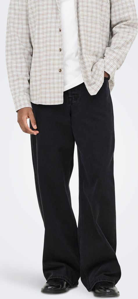 onsremi mid rise wide leg fit jeans