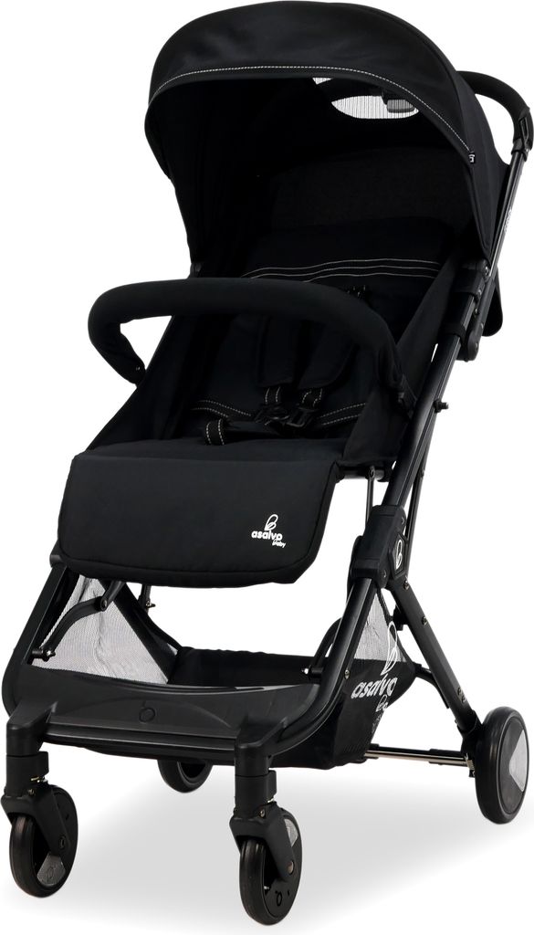 Asalvo Flight Klapvogn - Max 15kg - Sort