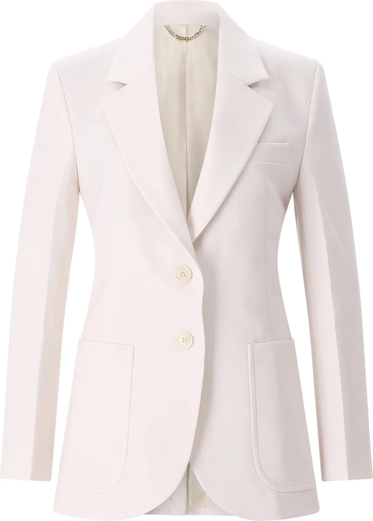 Victoria Beckham Katherine Patch Pocket Jacket - Ivory/Cream