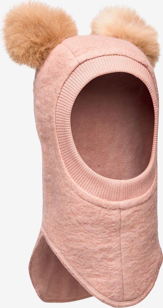 Huttelihut Balaclava Wool Alpaca Pompoms - Pink - 53\4-6Y