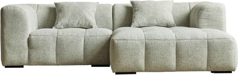 bora sofa i olivengrøn - højrevendt - 240 cm