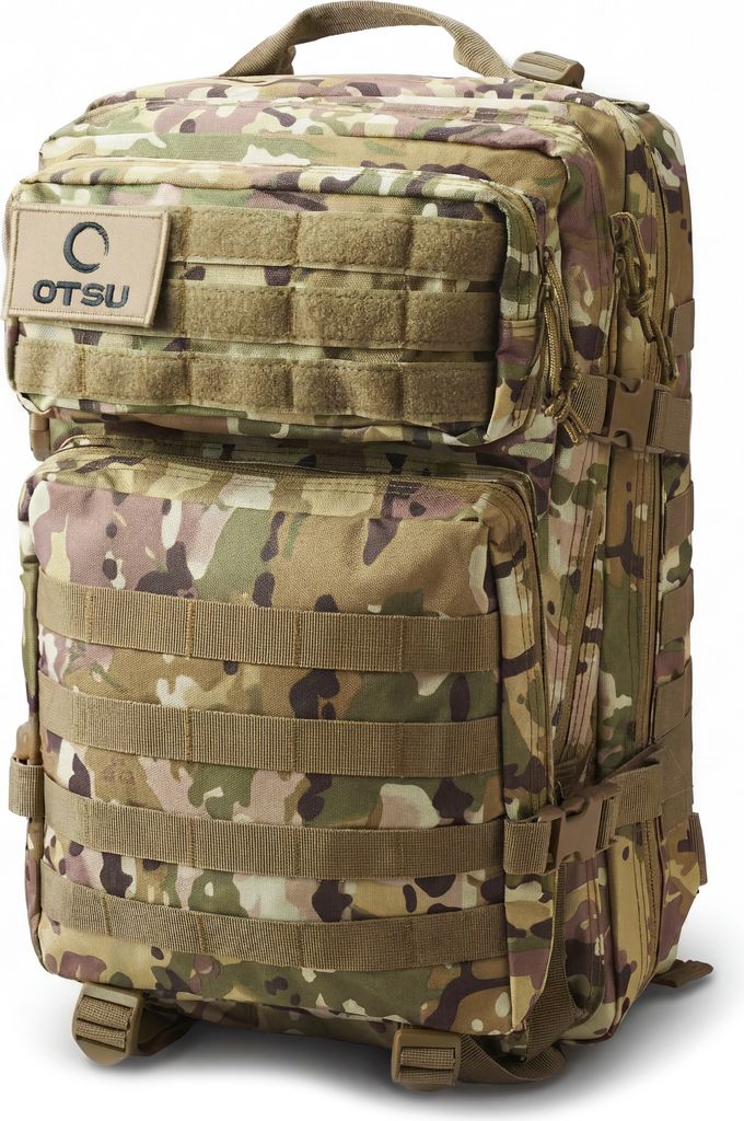 Otsu Camouflage Tactical Rygsæk Med Patchpanel
