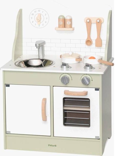 Viga Toys Viga 44047 PolarB Kitchen with silver-blue accessories
