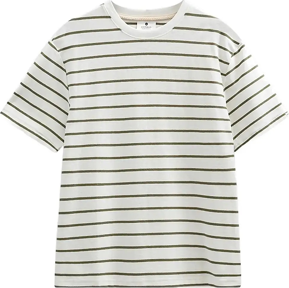Anerkjendt Akvillads Structure Stripe Ss Tee - White - XXL