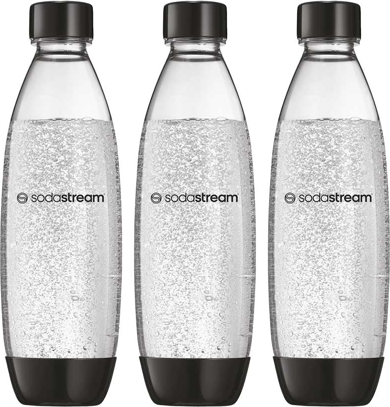 SodaStream Trio Fuse DWS Flasker - 3 dele - 870 ml - Plastik - Sort