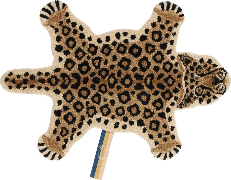 loony leopard gulvtæppe, small - brown