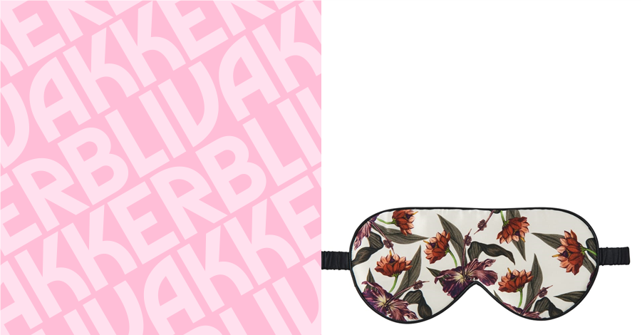 Fan Palm Eye Mask 100% Mulberry Silk