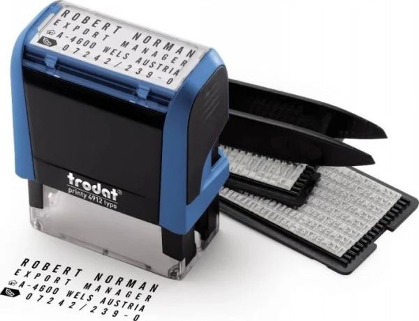 trodat 4912 printy typomatic tekststempel
