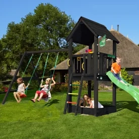jungle gym club legetårn inkl. swing sort & slide