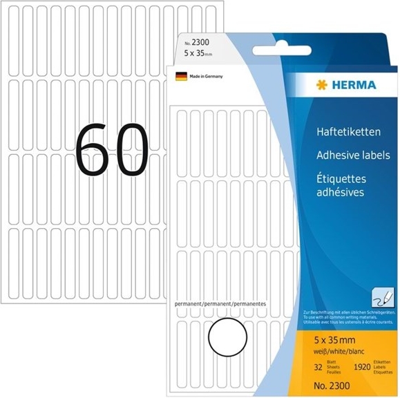 HERMA labels - 1920 label(s) - 5 x 35 mm