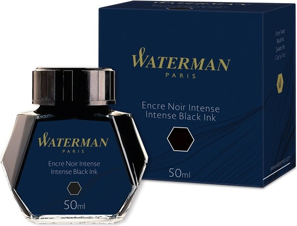 Waterman Fountain Pen blæk | Intens sort | 50ml flaske