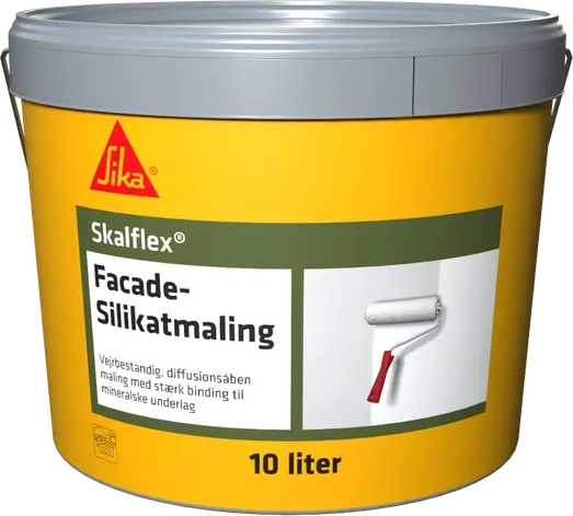 skalflex facade- silikatmaling 001 hvid 10 l