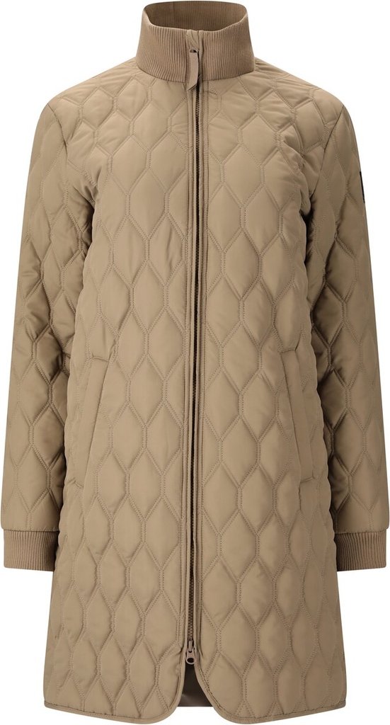 whistler nellye long quilted jakke - dame - fallen rock