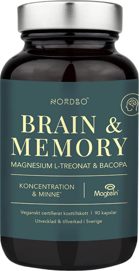 Nordbo Brain & Memory Magnesium - 90 kapsler