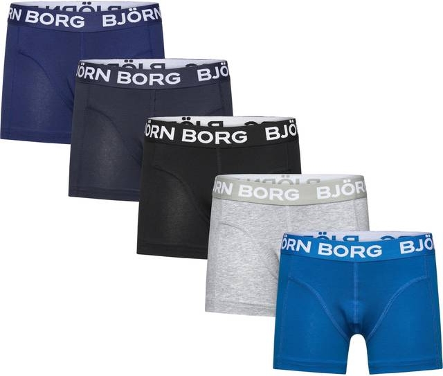 Björn Borg Cotton Stretch Boxer 5-Pak - Blue/Grey