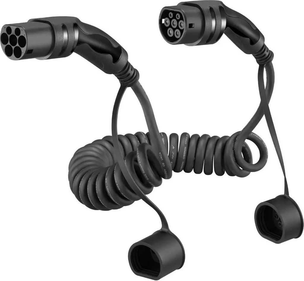 spiralladekabel type-2 16a 3-faset 5 meter