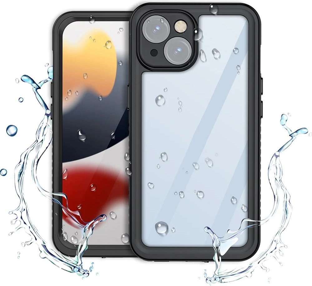 iPhone 15 Redpepper IP68 Vandtæt Case - Sort / Gennemsigtig