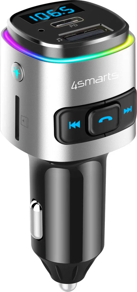 4smarts Media&Assist 2 - Bluetooth hands-free / FM transmitter / charger - with multimedia-in
