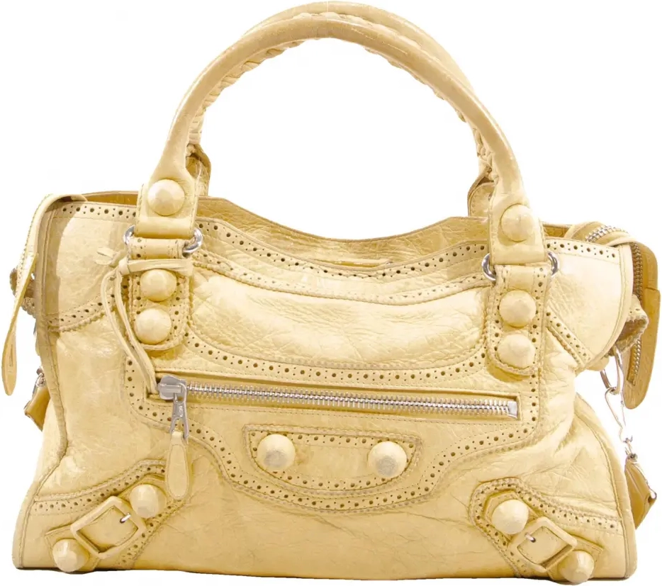 City leather handbag