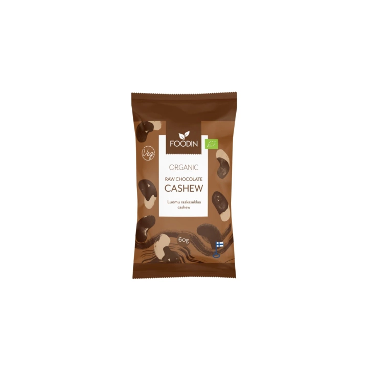 Foodin Cashewnødder Råchokolade ØKO 60g