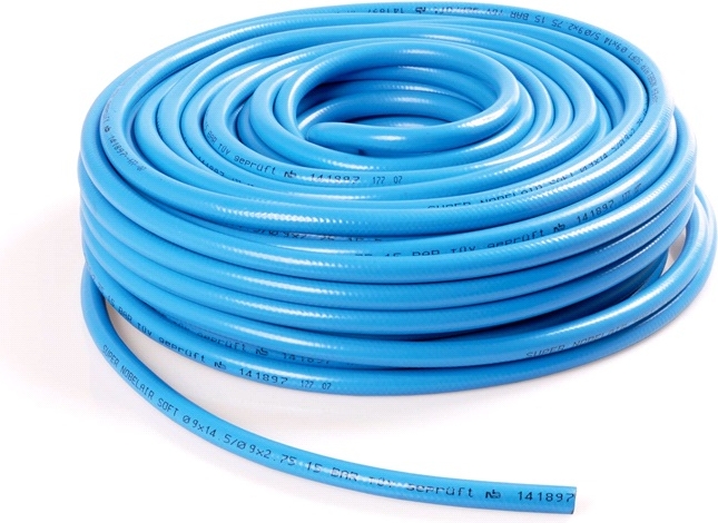 SOFT PVC SLANGER armeret i løbende meter ø9 x 14,5mm 50m JWL