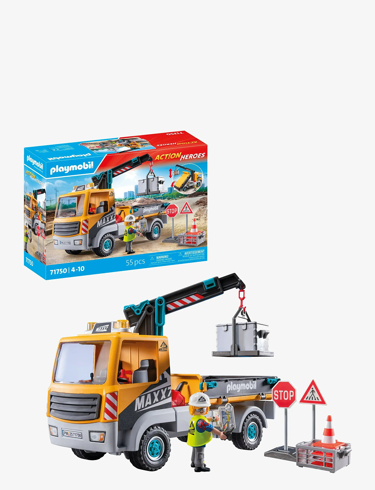 PLAYMOBIL Construction Truck With Crane - Multi/patterned - ONE SIZE