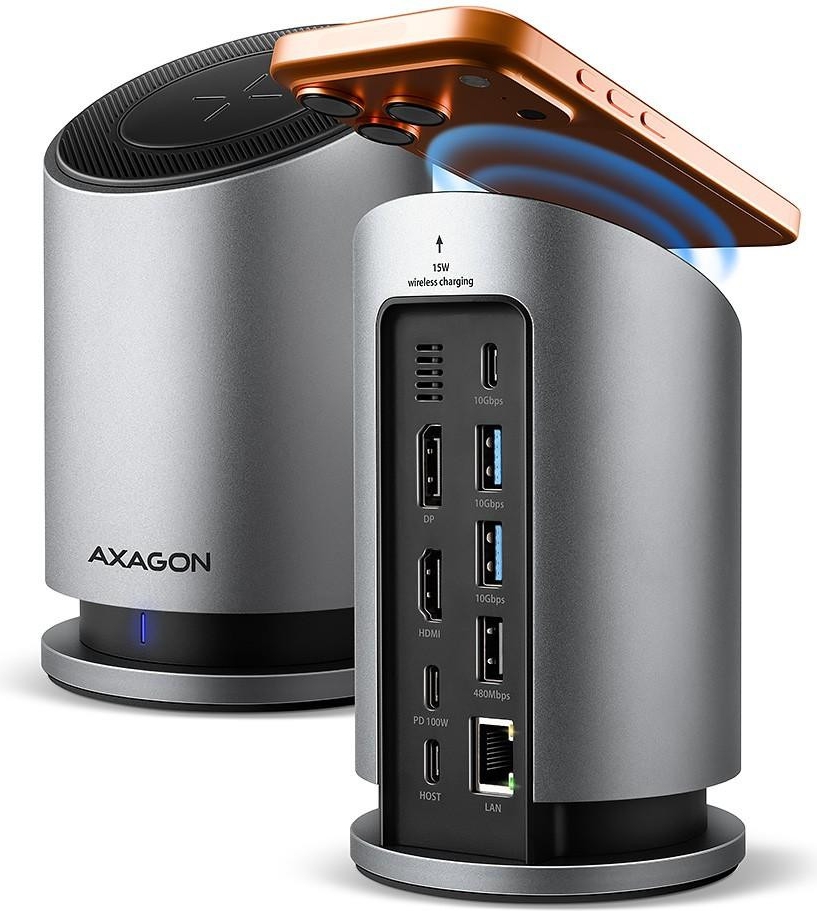 Axagon USB-C Wireless Charging Hub HMC-WL9