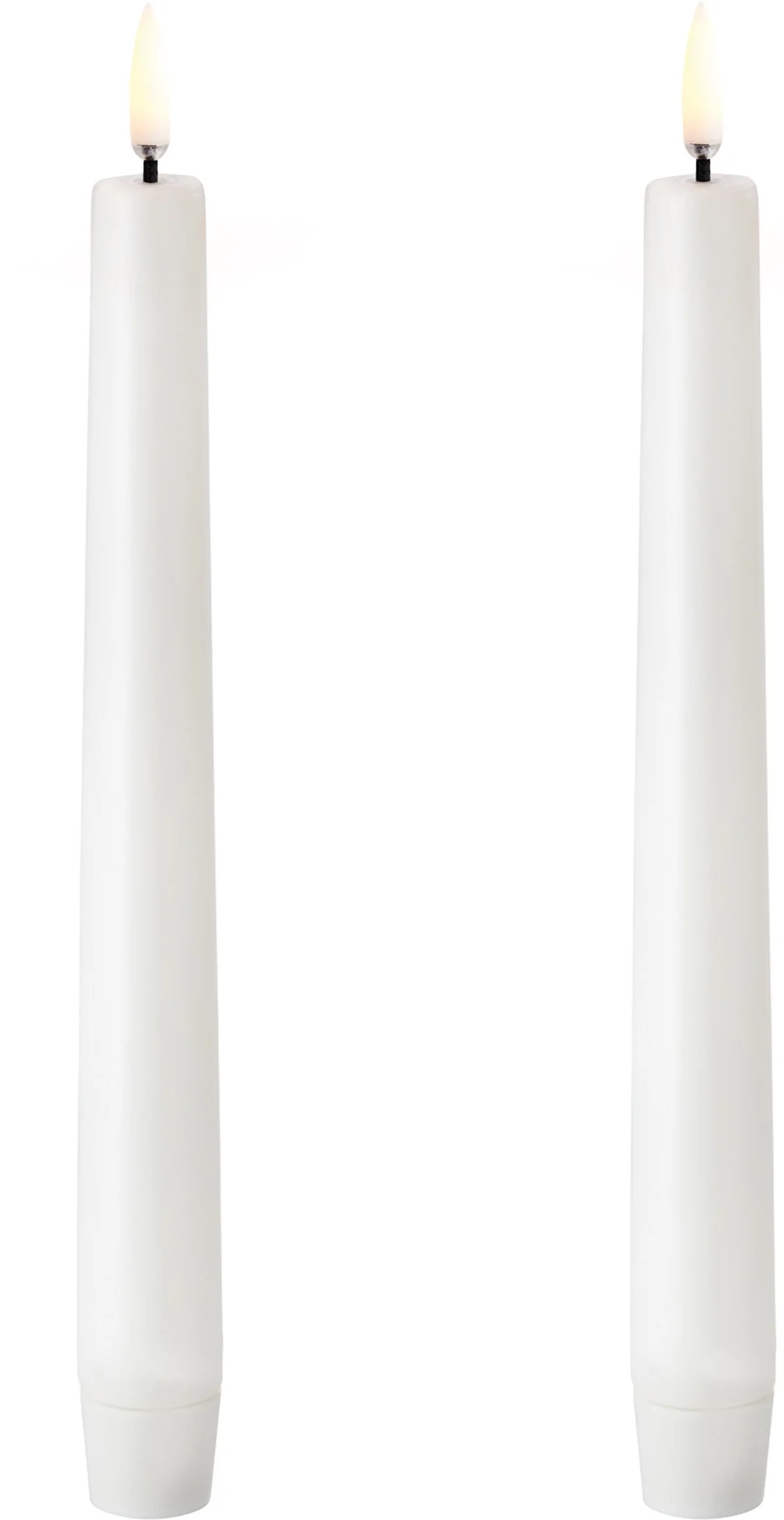 classic taper candles led lys 2 stk - b2,3 x h25 - hvid - uyuni lighting