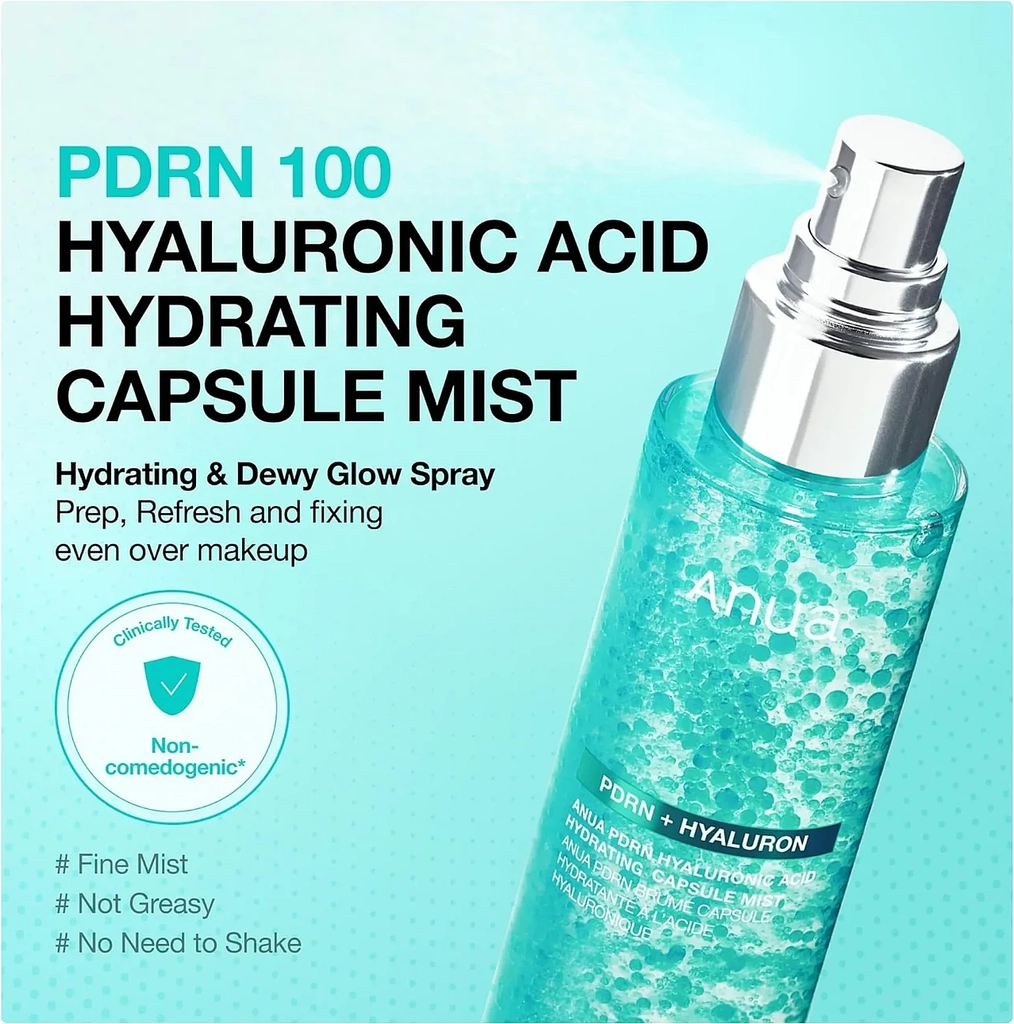 anua - pdrn hyaluronic acid hydrating capsule mist (100ml.)