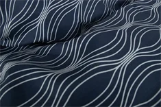 sengetøj 140x200 cm - microfiber - blåt wave print