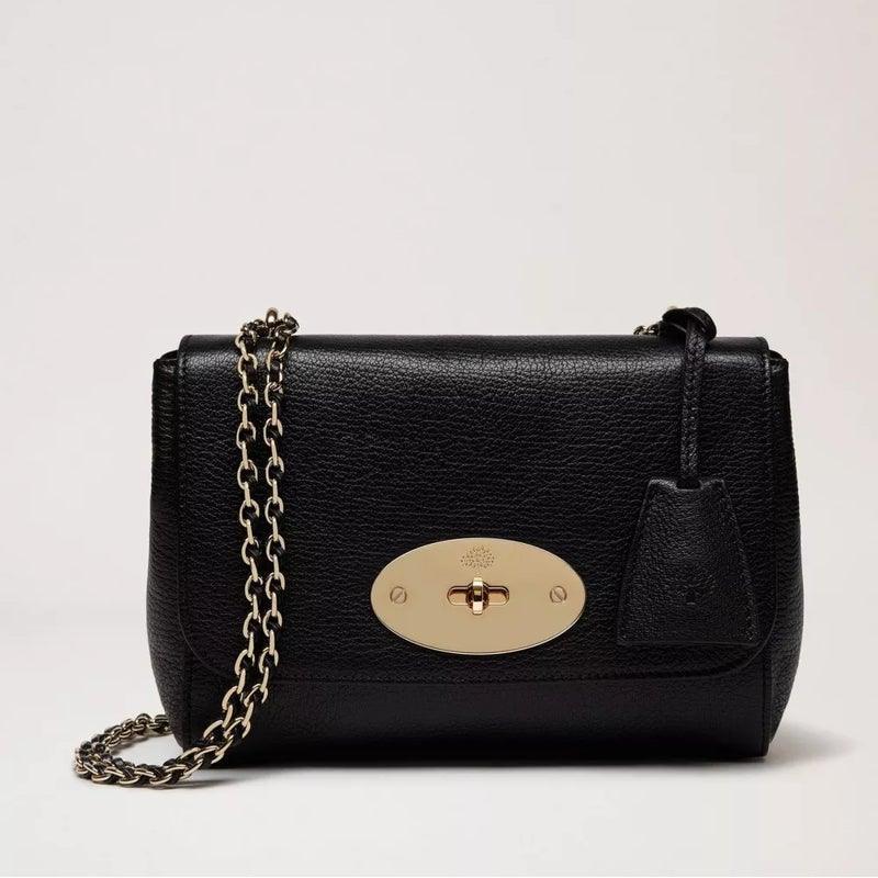 mulberry taske - lily black glossy goat