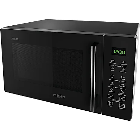 Whirlpool MWP 251 B, Bordplade, Solo mikroovn, 25 L, 900 W, Sort, 27 cm