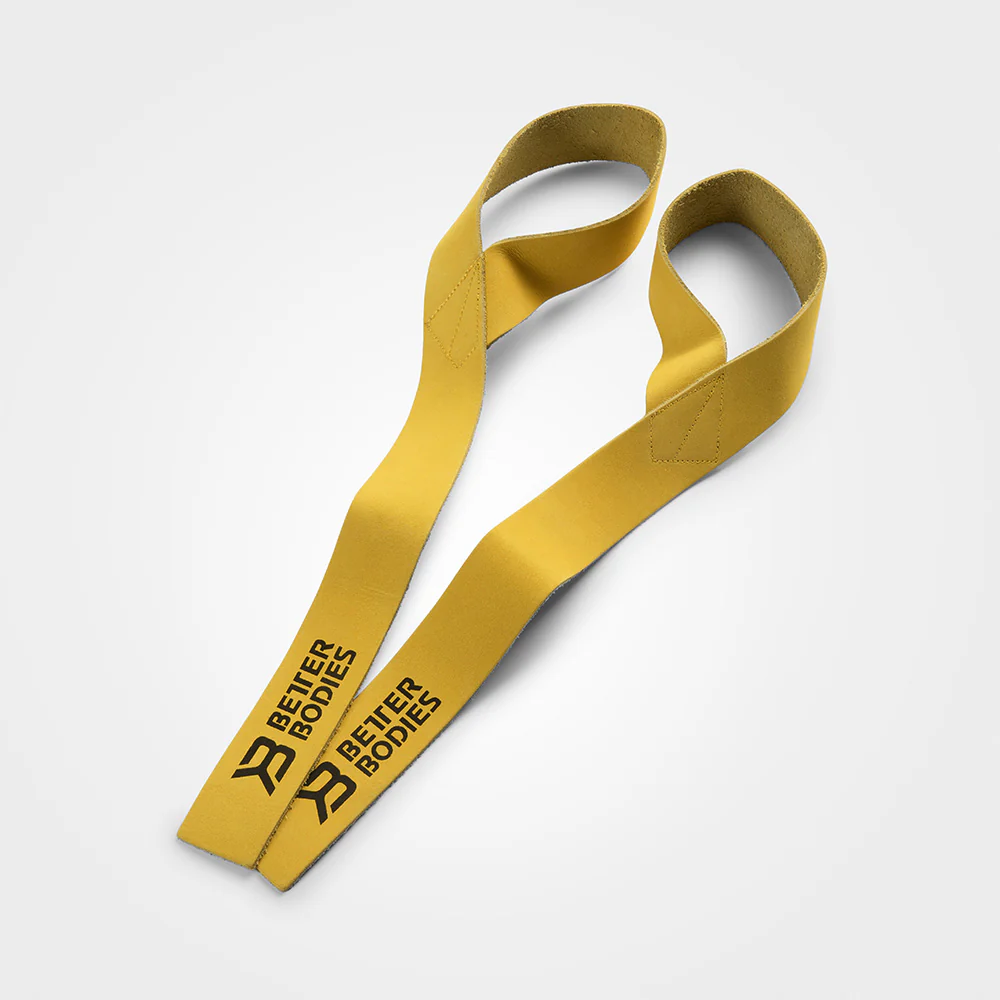 better bodies - leather lifting straps - nature