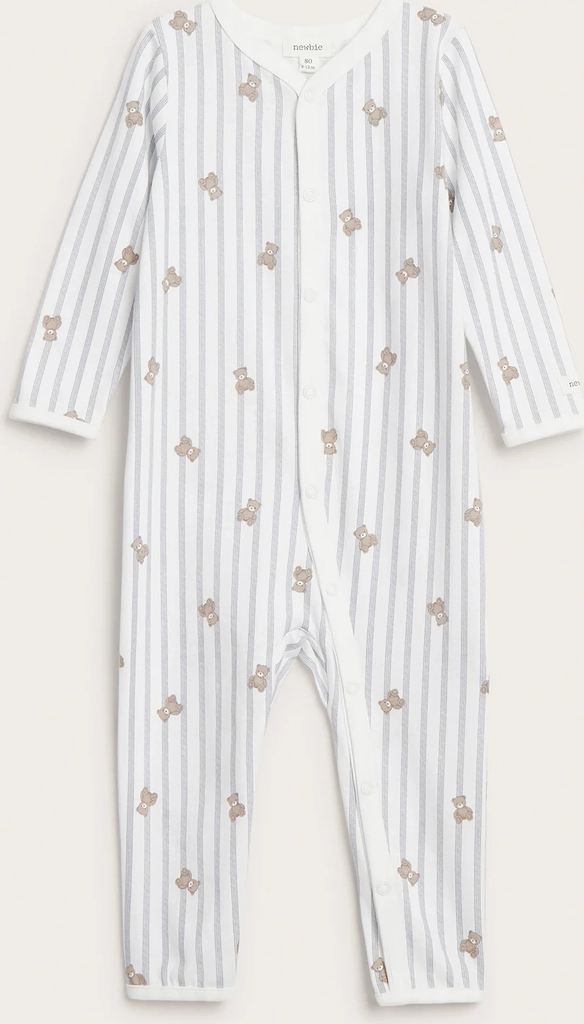 randig pyjamas med nallebjörnar