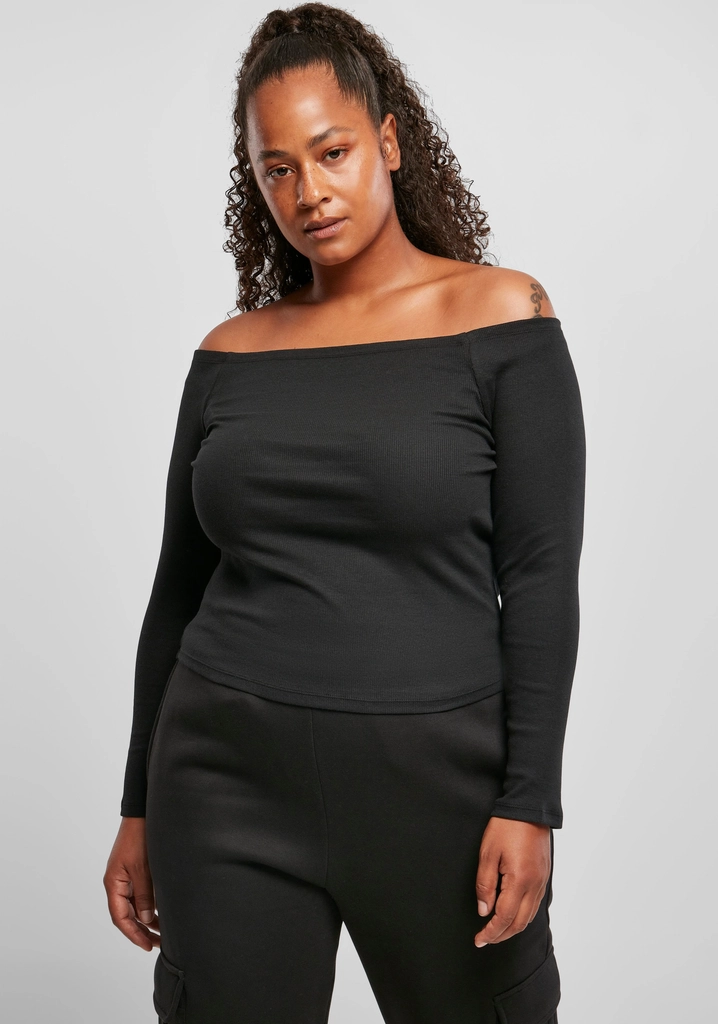 langærmet t-shirt - black