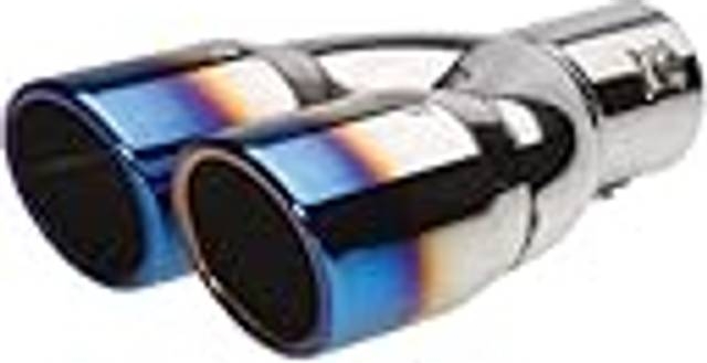 Simoni Racing Rørhale Double Round Slanting Inox Titanium Ø76xL230mm