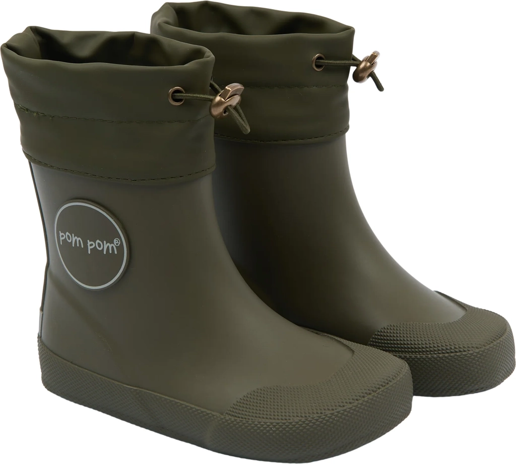 Pom Pom Pmbell Barefoot Gumboots - Green