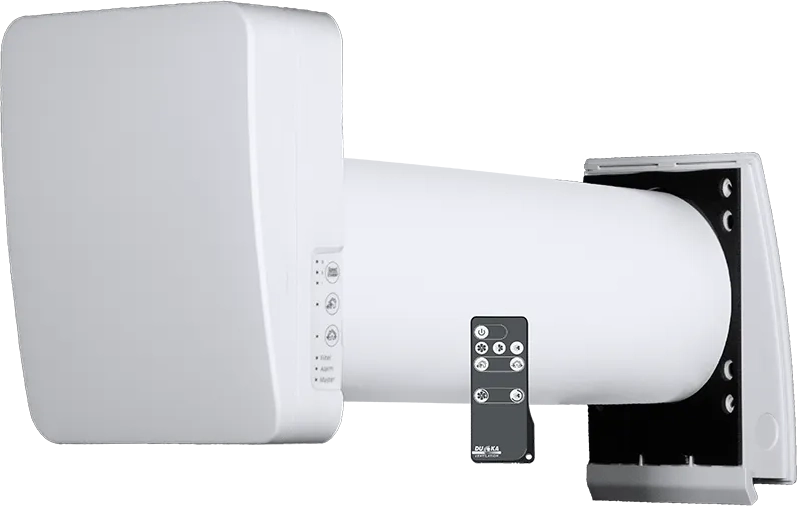 Duka One S6 ventilator med varmegenvinding, Ø160 mm, hvid